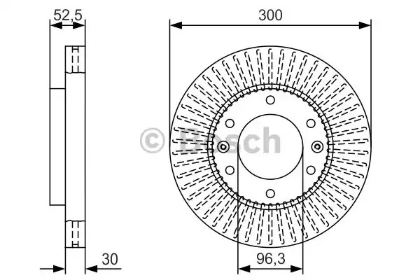 Тормозной диск BOSCH 0 986 479 T88 (BD2352)