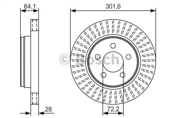 Тормозной диск BOSCH 0 986 479 U04 (BD2230)