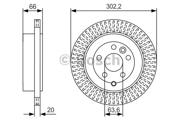 Тормозной диск BOSCH 0 986 479 U44 (BD2228, E1 90R-02C0443/0974)