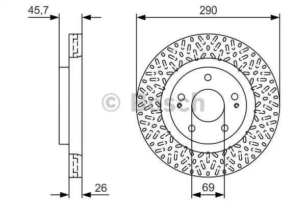 Тормозной диск BOSCH 0 986 479 U80 (BD2353)