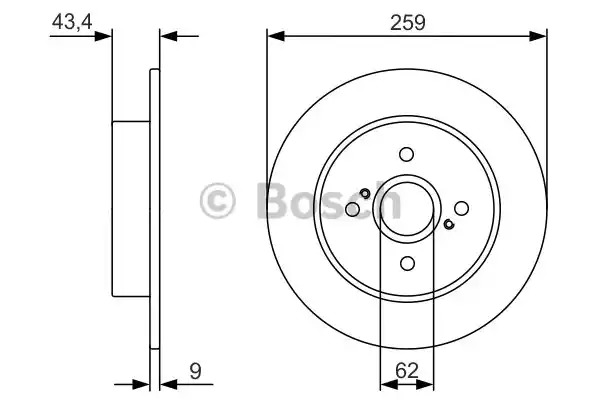 Тормозной диск BOSCH 0 986 479 V07 (BD2229, E1 90 R - 02C0100/0520)