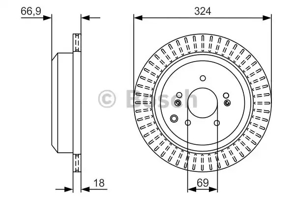 Тормозной диск BOSCH 0 986 479 V10 (BD2239)