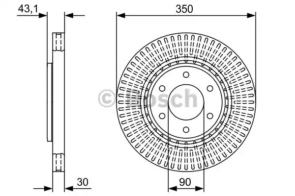 Тормозной диск BOSCH 0 986 479 V51 (BD2501)