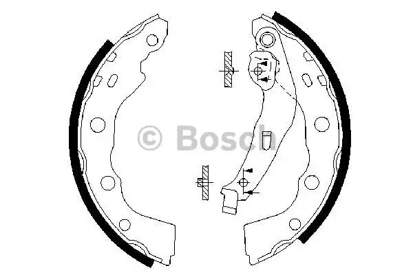 Комлект тормозных накладок BOSCH 0 986 487 577 (BS819)