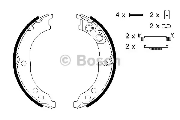 Комлект тормозных накладок BOSCH 0 986 487 712 (BS932)