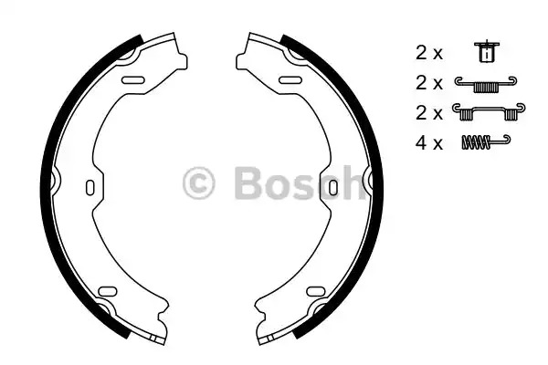 Комлект тормозных накладок BOSCH 0 986 487 725 (BS945)