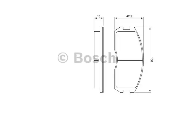 Комплект тормозных колодок BOSCH 0 986 491 260 (BP780, 21 126, 7202D299, 90R-01513/035)