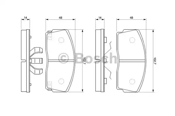 Комплект тормозных колодок BOSCH 0 986 493 390 (BP796, E1 90R - 011075/850, 21 339, 7336D456)