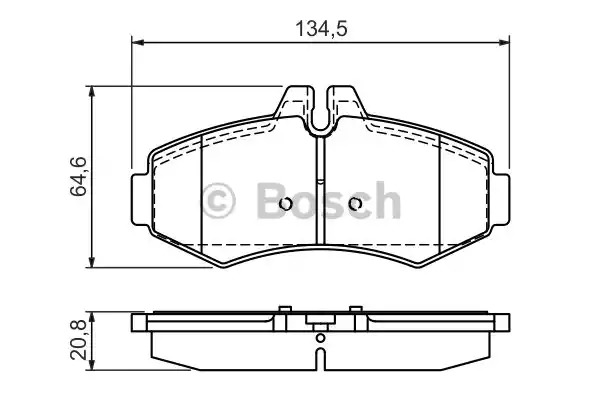 Комплект тормозных колодок BOSCH 0 986 494 013 (BP245, E9 90R-02A1080/1319, 23021)