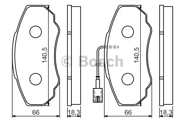 Комплект тормозных колодок BOSCH 0 986 494 048 (BP416, E9 90R - 02A1109/0525, 23 917)