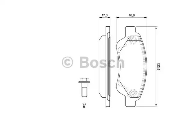 Комплект тормозных колодок BOSCH 0 986 494 065 (BP975, E1 90R-011195/332, 23959)