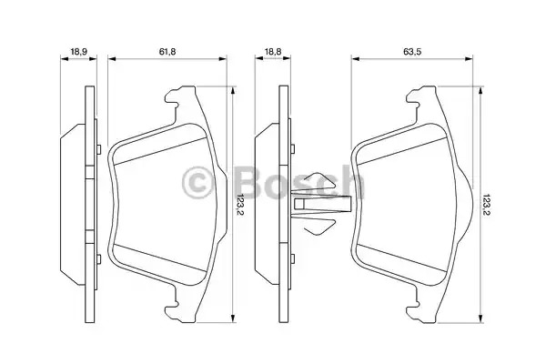 Комплект тормозных колодок BOSCH 0 986 494 102 (BP1012, E1 90R - 011153/1062, 24 011, 7883D980)