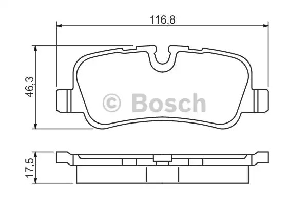 Комплект тормозных колодок BOSCH 0 986 494 148 (BP1059, E9 90R-02A0871/1240, 24192, 8203D1099)