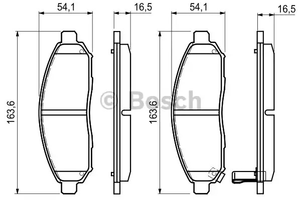 Комплект тормозных колодок BOSCH 0 986 494 151 (BP1062, 24227, 8200D109, 90R-011096/912)