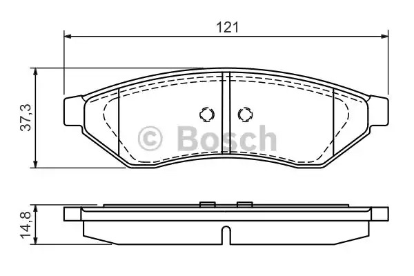 Комплект тормозных колодок BOSCH 0 986 494 172 (BP1083, E9 90R-02A1081/0797, 23994, 7935D103)