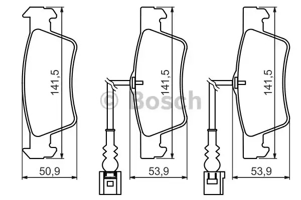 Комплект тормозных колодок BOSCH 0 986 494 219 (BP1155, E9 90R-02A1081/1355, 24367)