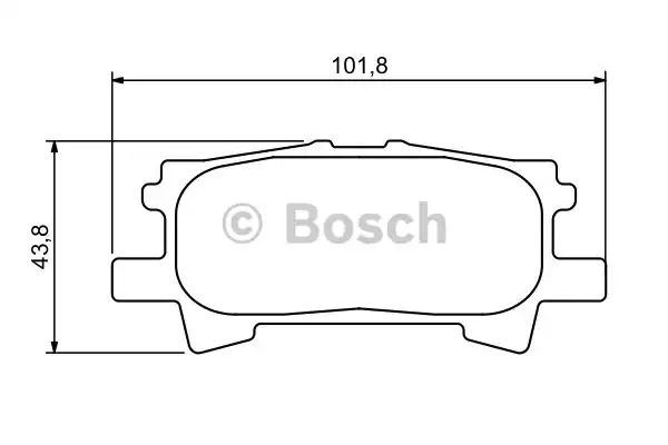 Комплект тормозных колодок BOSCH 0 986 494 224 (BP1159, E1-90R-011327/1002, 23967, 7897D996)