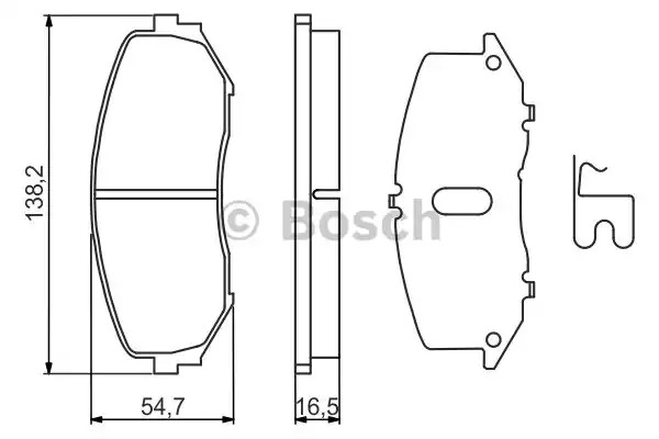 Комплект тормозных колодок BOSCH 0 986 494 241 (BP1304, E9-90R-01870/1435, 24346)