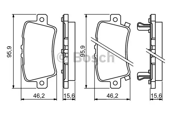 Комплект тормозных колодок BOSCH 0 986 494 249 (BP1121, E9 90R-01871/1409, 24086)