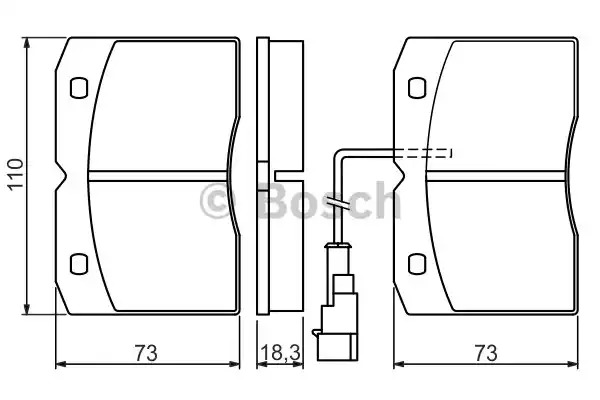 Комплект тормозных колодок BOSCH 0 986 494 276 (BP1188, E1 90R-011210/194, 21049)