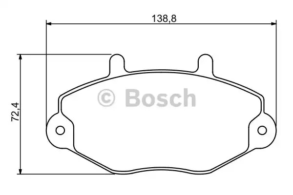 Комплект тормозных колодок BOSCH 0 986 494 289 (BP1201, E11 90R-01333/8542, 21469)