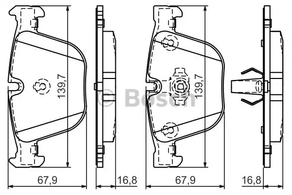 Комплект тормозных колодок BOSCH 0 986 494 294 (BP1206, E9 90R-02A1081/0609, 23884)