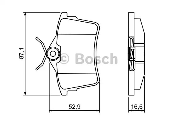 Комплект тормозных колодок BOSCH 0 986 494 304 (BP1242, D1926, E1-90R-011078/1337, 24765)