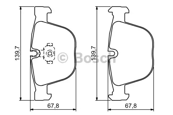 Комплект тормозных колодок BOSCH 0 986 494 325 (BP1215, E9 90R-02A1081/0609, 23884, 7820D919)