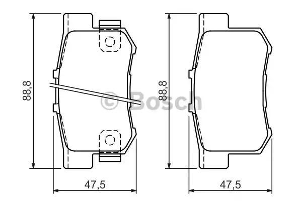 Комплект тормозных колодок BOSCH 0 986 494 358 (BP1266, 23652, 90R-010063/003)