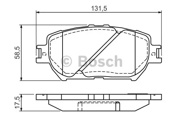 Комплект тормозных колодок BOSCH 0 986 494 363 (BP1271, E9 90R-02A1080/0701, 23806, 7787D908)