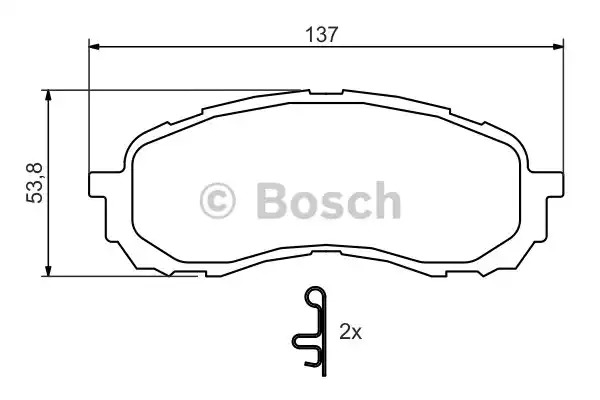 Комплект тормозных колодок BOSCH 0 986 494 373 (BP1281, E9 90R - 02A1080/1216, 24372)