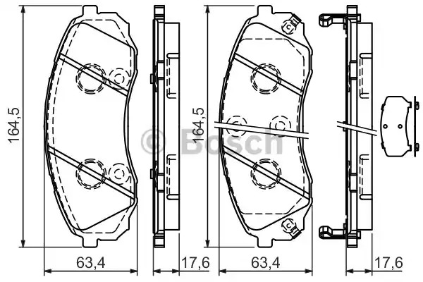 Комплект тормозных колодок BOSCH 0 986 494 377 (BP1285, E9 90R-02A1080/2141, 24597)