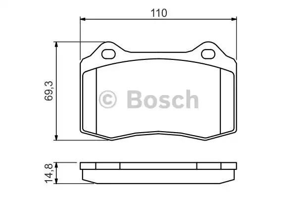 Комплект тормозных колодок BOSCH 0 986 494 393 (BP1316, E9 90R- 02A1081/0529, 21381)