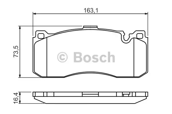 Комплект тормозных колодок BOSCH 0 986 494 428 (BP1350, E1 90R-011076/1642, 24316, 8483D137)