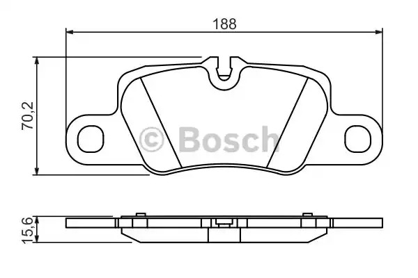 Комплект тормозных колодок BOSCH 0 986 494 431 (BP1353, E9 90R-01904/2809, 24554, 8532D1416)