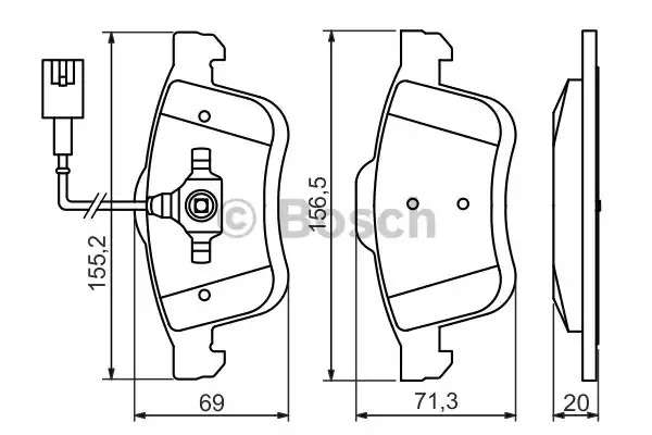 Комплект тормозных колодок BOSCH 0 986 494 453 (BP1376, E1 90R- 011199/146, 24727)