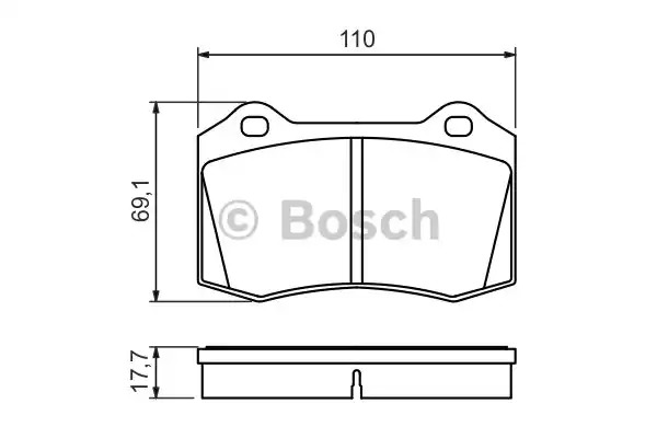 Комплект тормозных колодок BOSCH 0 986 494 486 (BP1407, E9 90R-01904/2762, 21381)