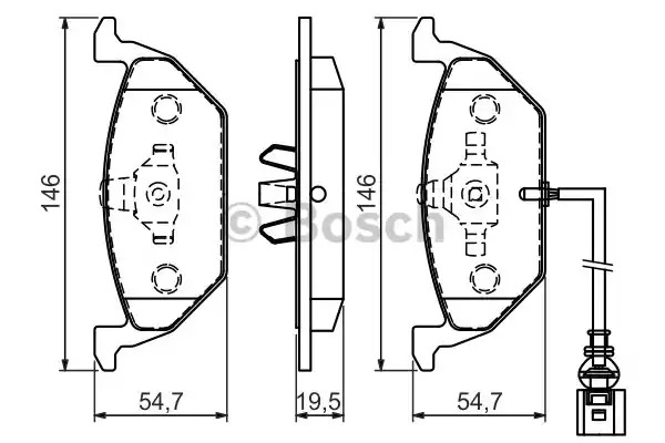 Комплект тормозных колодок BOSCH 0 986 494 524 (BP1445, E1 90R-02A0018/0010, 23130)