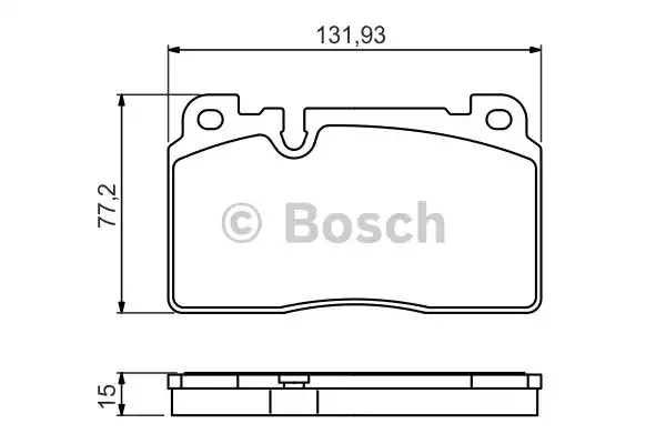 Комплект тормозных колодок BOSCH 0 986 494 702 (BP1697, E9 90R-02A0904/3590, 25643)