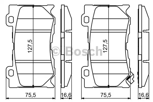 Комплект тормозных колодок BOSCH 0 986 494 707 (BP1702, E9 90R-02A0904/2881, 24920)