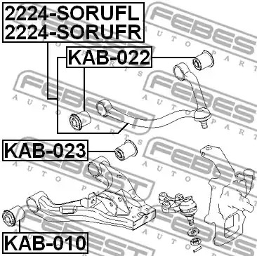 Подвеска FEBEST KAB-022