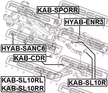 Подвеска FEBEST KAB-SL10RR