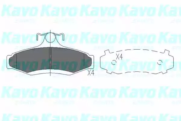 Комплект тормозных колодок KAVO PARTS KBP-1006