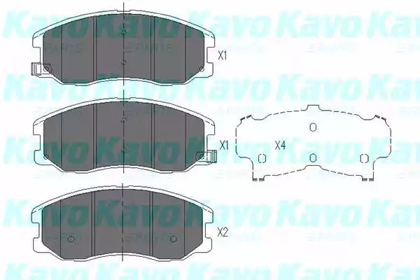 Комплект тормозных колодок KAVO PARTS KBP-1009