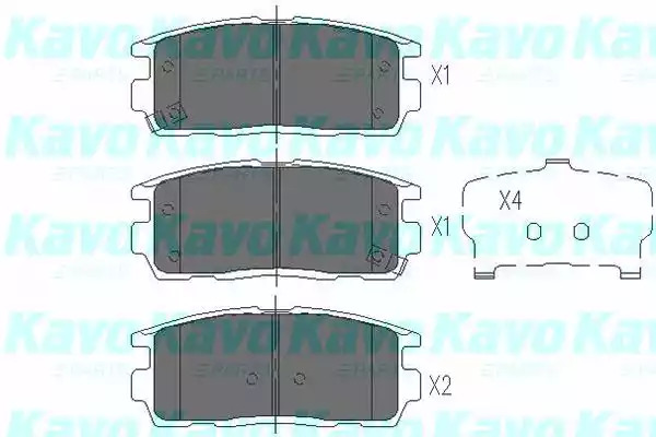 Комплект тормозных колодок KAVO PARTS KBP-1010