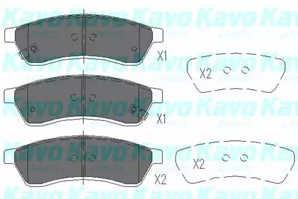 Комплект тормозных колодок KAVO PARTS KBP-1012