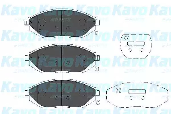Комплект тормозных колодок KAVO PARTS KBP-1017