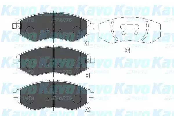 Комплект тормозных колодок KAVO PARTS KBP-1019