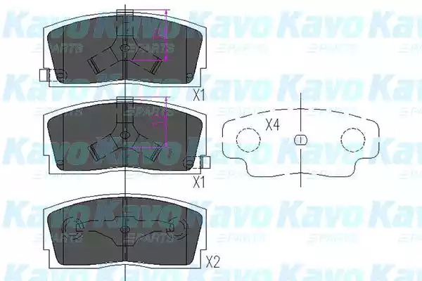 Комплект тормозных колодок KAVO PARTS KBP-1501