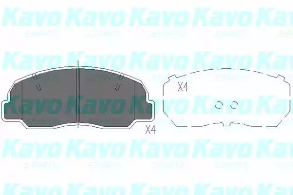 Комплект тормозных колодок KAVO PARTS KBP-1504